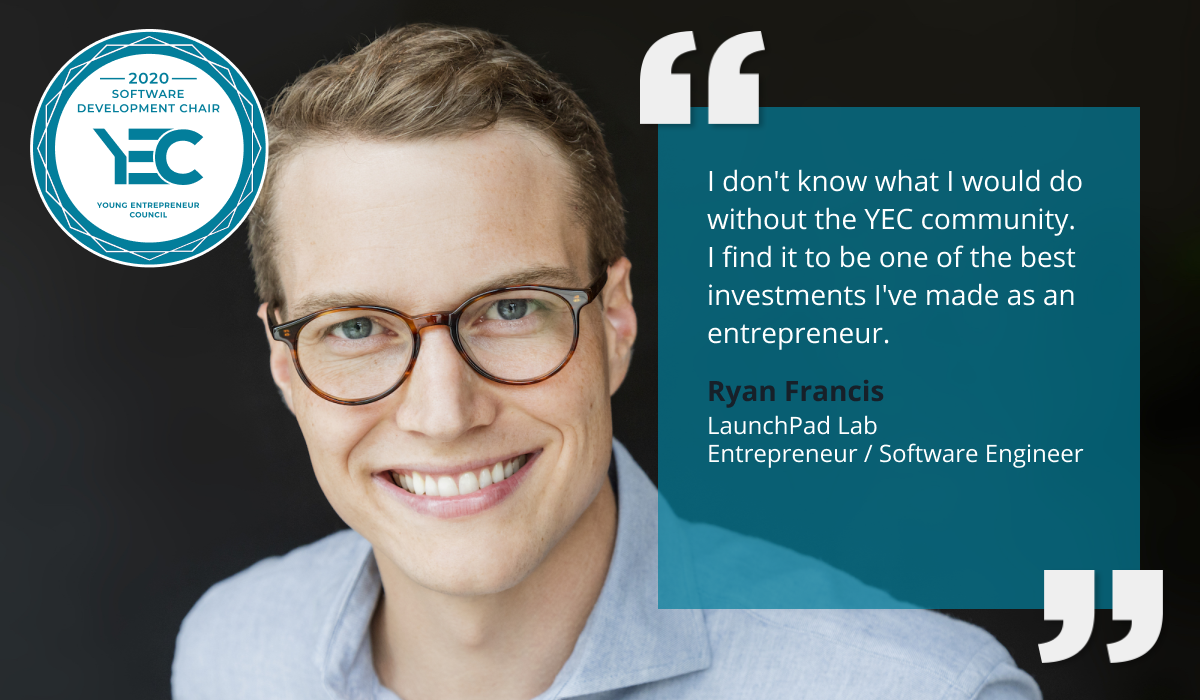 Ryan Francis is YEC Software Development Group Chair