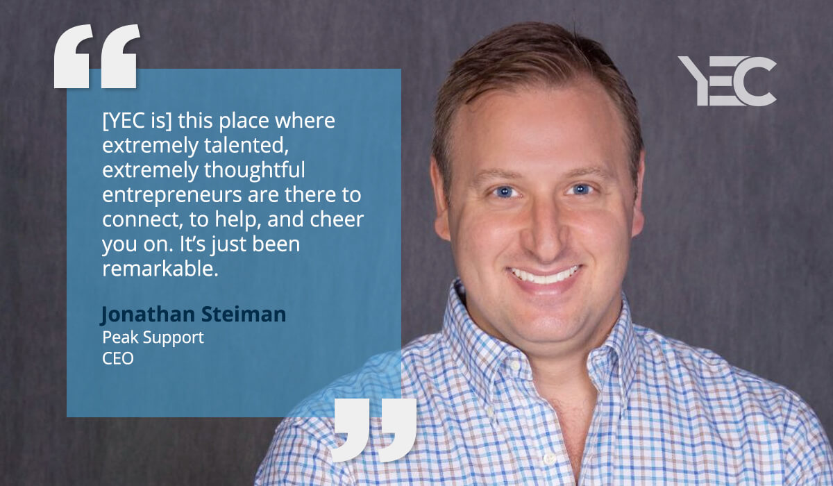 Jon Steiman Connects and Learns at YEC Events